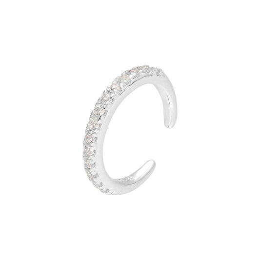 Manchette d'oreille en argent sterling sertie de zircons cubiques