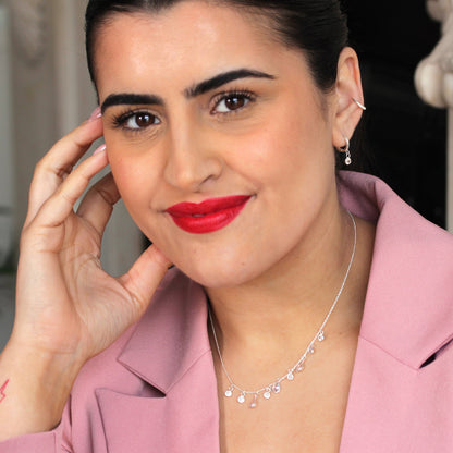 Manchette d'oreille en argent sterling sertie de zircons cubiques