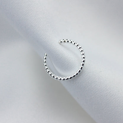 Boucle d'oreille à pompon en argent sterling avec perles