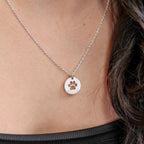 Collier rond personnalisé en argent sterling avec patte