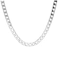 Collier chaîne gourmette en argent sterling taille diamant de 40 à 45 cm
