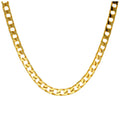 Collier gourmette en argent sterling plaqué or taille diamant 40 à 45 cm