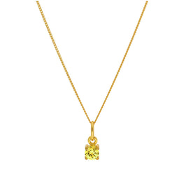 Collier en argent sterling plaqué or avec citrine et zircone cubique 40,6 cm + 5 cm