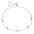 Bracelet réglable June en argent sterling et alexandrite CZ