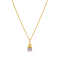 Collier June en argent sterling plaqué or avec alexandrite et zircone cubique 40,6 cm et 5 cm
