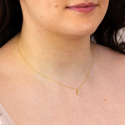 Collier June en argent sterling plaqué or avec alexandrite et zircone cubique 40,6 cm et 5 cm