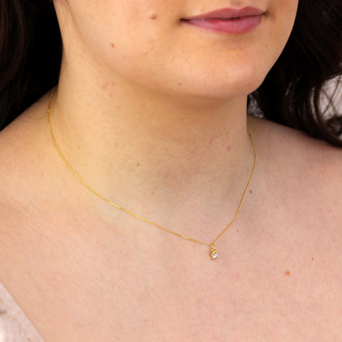 Collier June en argent sterling plaqué or avec alexandrite et zircone cubique 40,6 cm et 5 cm