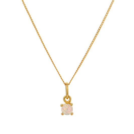 Collier Octobre en argent sterling plaqué or et tourmaline 40,6 cm + 5,1 cm