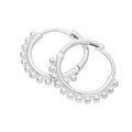 Boucles d'oreilles créoles en argent sterling avec perles de 20 mm