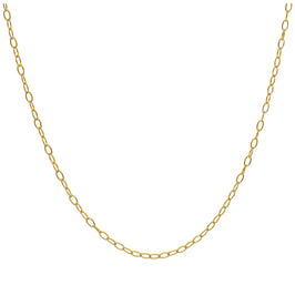 Chaîne en argent sterling plaqué or de 35 à 55 cm