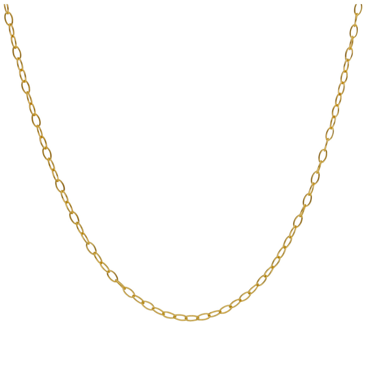 Chaîne en argent sterling plaqué or de 35 à 55 cm