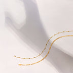 Bracelet chaîne à billes en or 9 carats de 19 cm