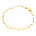 Bracelet à maillons longs en or 9 carats - 18 cm