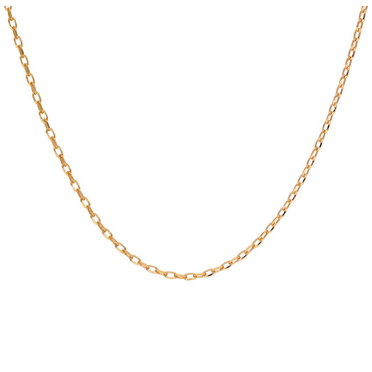 Collier à maillons massifs en or 9 carats - 16 à 24 pouces