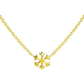 Collier flocon de neige en argent sterling plaqué or - 45 cm