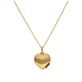 Petit collier Belcher en or 9 carats avec médaillon en forme de cœur, 40 à 50 cm