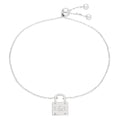 Bracelet sur mesure en argent sterling avec initiales et cadenas