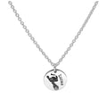 Collier rond en argent sterling avec empreinte de pied, 40 à 61 cm