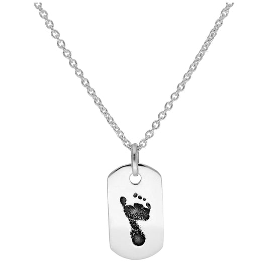 Collier sur mesure en argent sterling avec plaque d'identité militaire, 40 à 60 cm