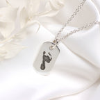 Collier sur mesure en argent sterling avec plaque d'identité militaire, 40 à 60 cm