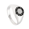 Chevalière en argent sterling sur mesure avec message circulaire 49 - 70