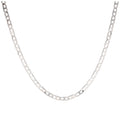 Collier à maillons plats en argent sterling - 45 cm