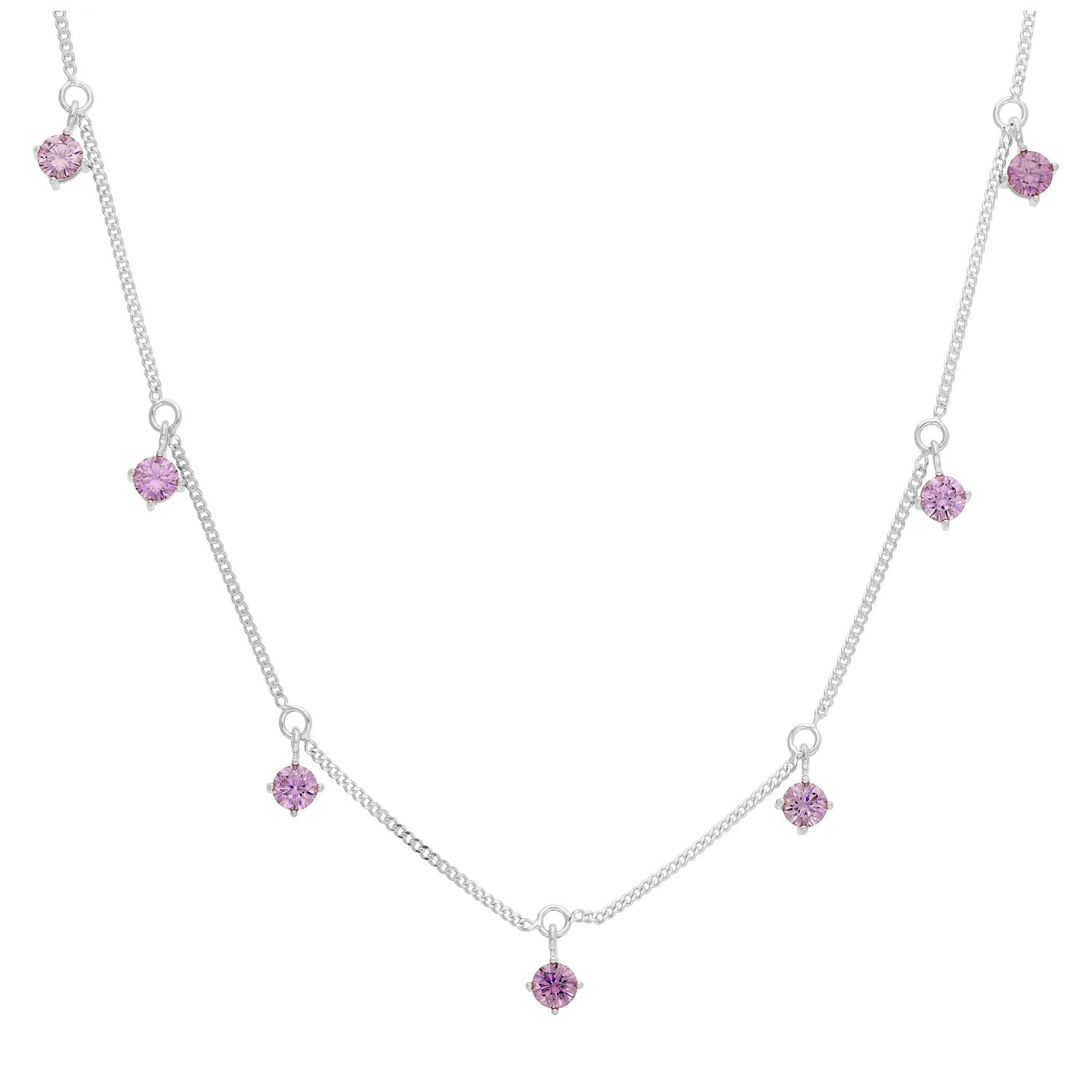 Collier June en argent sterling avec plusieurs Alexandrites et CZ (40,6 cm et 5 cm)