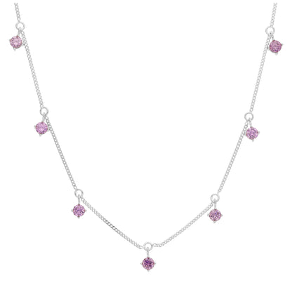 Collier June en argent sterling avec plusieurs Alexandrites et CZ (40,6 cm et 5 cm)