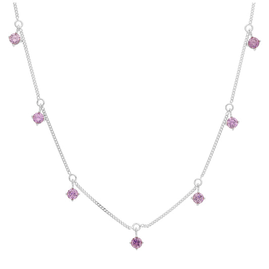 Collier June en argent sterling avec plusieurs Alexandrites et CZ (40,6 cm et 5 cm)