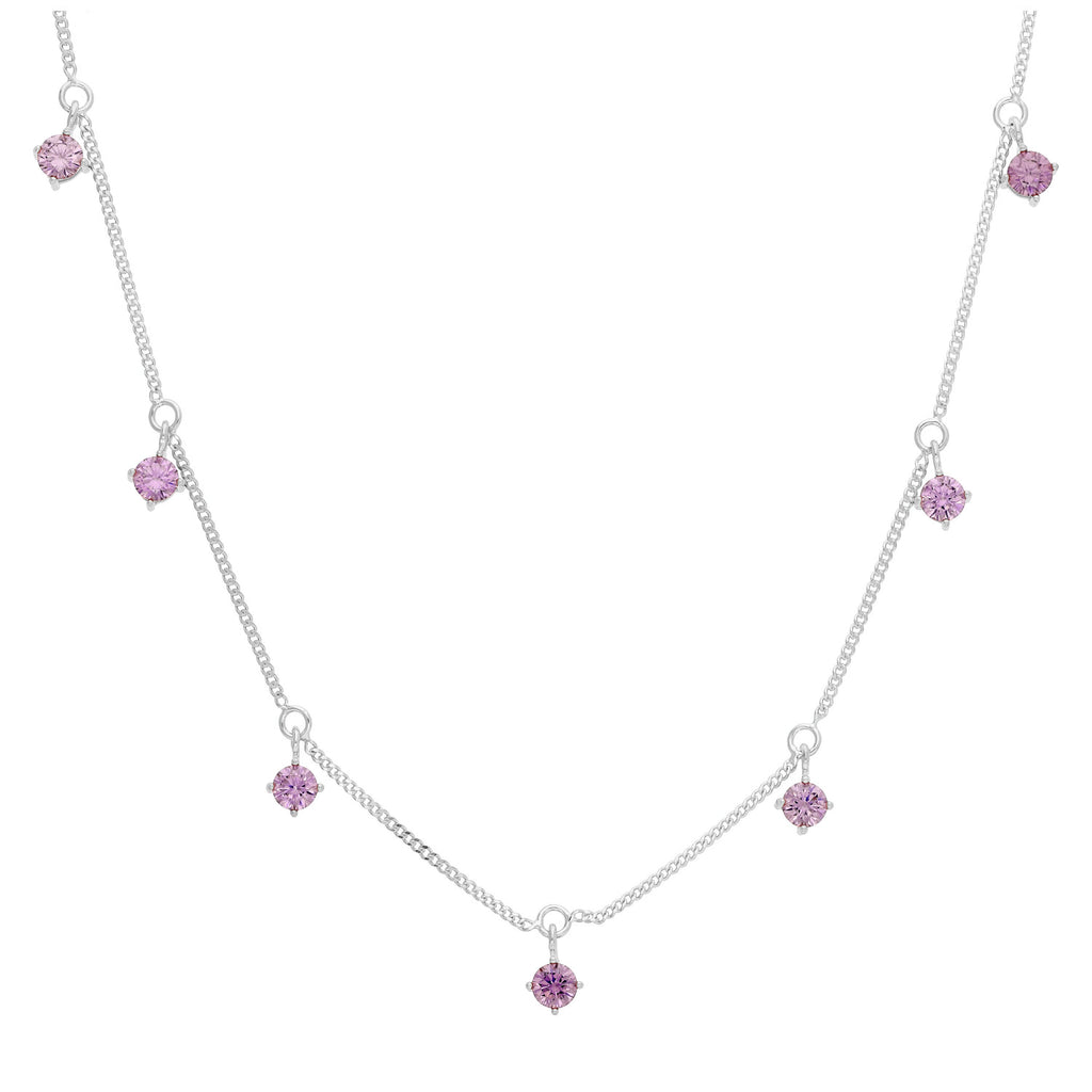 Collier June en argent sterling avec plusieurs Alexandrites et CZ (40,6 cm et 5 cm)