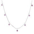 Collier June en argent sterling avec plusieurs Alexandrites et CZ (40,6 cm et 5 cm)