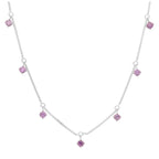 Collier June en argent sterling avec plusieurs Alexandrites et CZ (40,6 cm et 5 cm)
