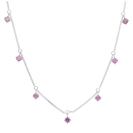 Collier June en argent sterling avec plusieurs Alexandrites et CZ (40,6 cm et 5 cm)