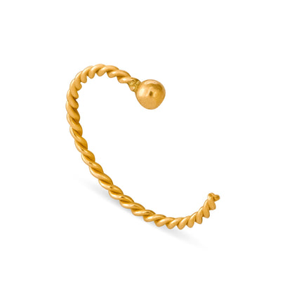 Anneau de nez ouvert torsadé en or 9 carats de 8 mm, calibre 22