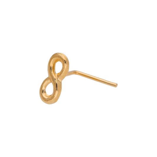 Piercing de nez en forme de L en or 9 carats, calibre 22