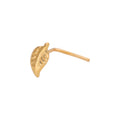 Clou de nez en forme de L en feuille d'or 9 carats, calibre 22