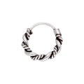Anneau de nez torsadé à charnière en argent sterling oxydé calibre 22, 11 mm