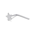 Clou de nez en forme d'étoile en or blanc 9 carats, calibre 22