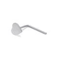 Piercing de nez en forme de L en or blanc 9 carats, calibre 22
