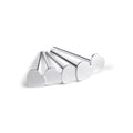 5 x clous de nez en argent sterling avec embout droit en forme de cœur, calibre 22