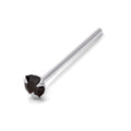 Clou de nez en argent sterling avec zircone cubique noire de 1,5 mm, calibre 25