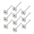 Lot de 10 piercings de nez en argent sterling avec embout sphérique et zircone cubique de 2 mm, calibre 22