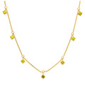 Collier Novembre en argent sterling plaqué or avec plusieurs citrines et zircones cubiques