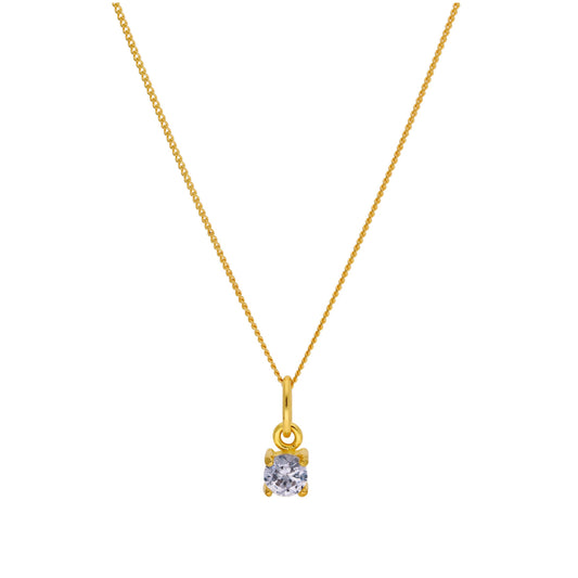 Collier en argent sterling plaqué or avec pierre de naissance Alexandrite CZ de 4 mm, 14 à 32 pouces