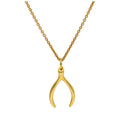 Collier en argent sterling plaqué or en forme de bréchet de 40 à 61 cm