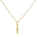 Collier avec pendentif en argent sterling plaqué or et véritable diamant, 35 à 55 cm