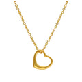 Collier avec pendentif cœur flottant en argent sterling plaqué or de 40 à 61 cm