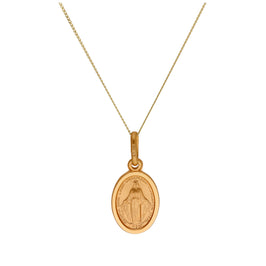 Collier Miraculeux Marie en or 9 carats, 40 à 50 cm