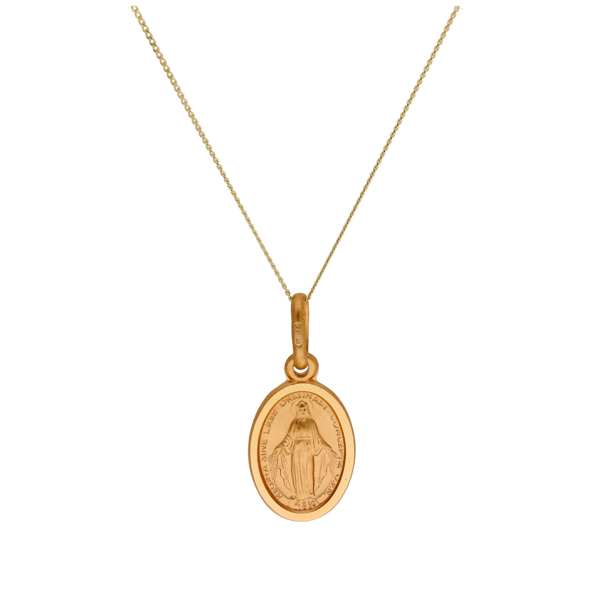Collier Miraculeux Marie en or 9 carats, 40 à 50 cm