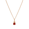 Collier en argent sterling plaqué or rose avec pierre de naissance en grenat et zircone cubique, 35,6 à 81,3 cm
